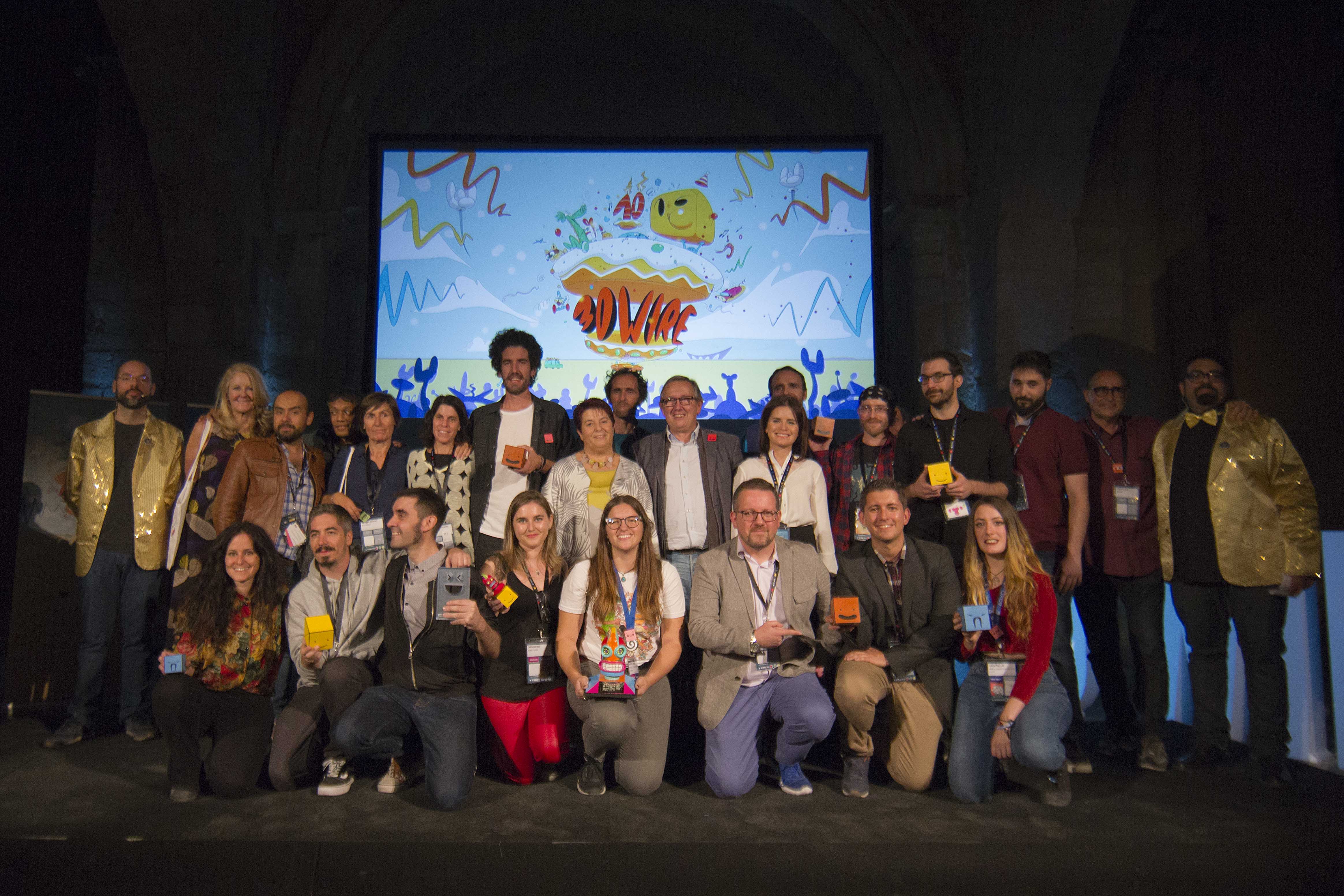 Foto de familia de premiados de la 10ª edición de 3D Wire