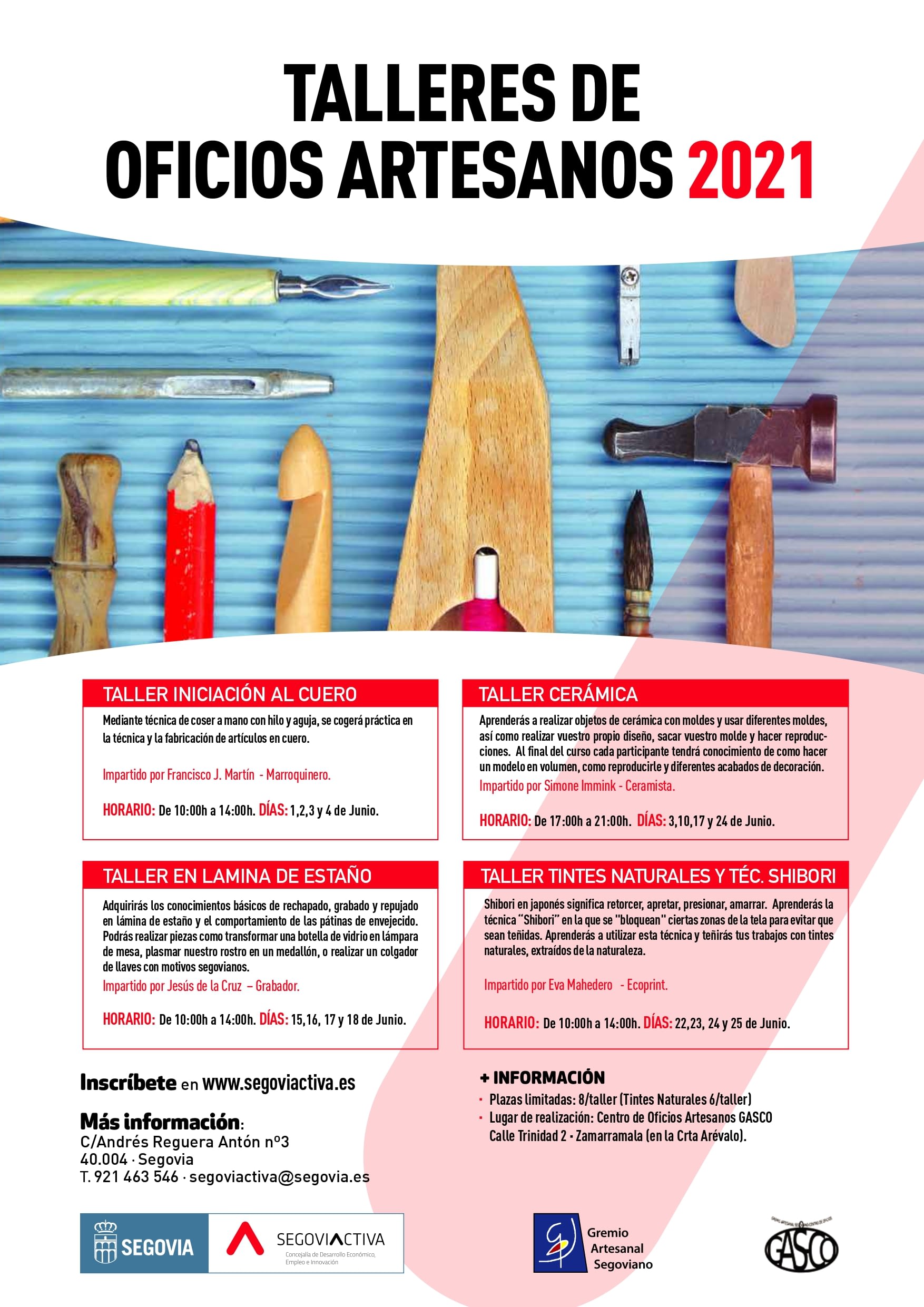 Cartel Talleres Oficios Artesanos