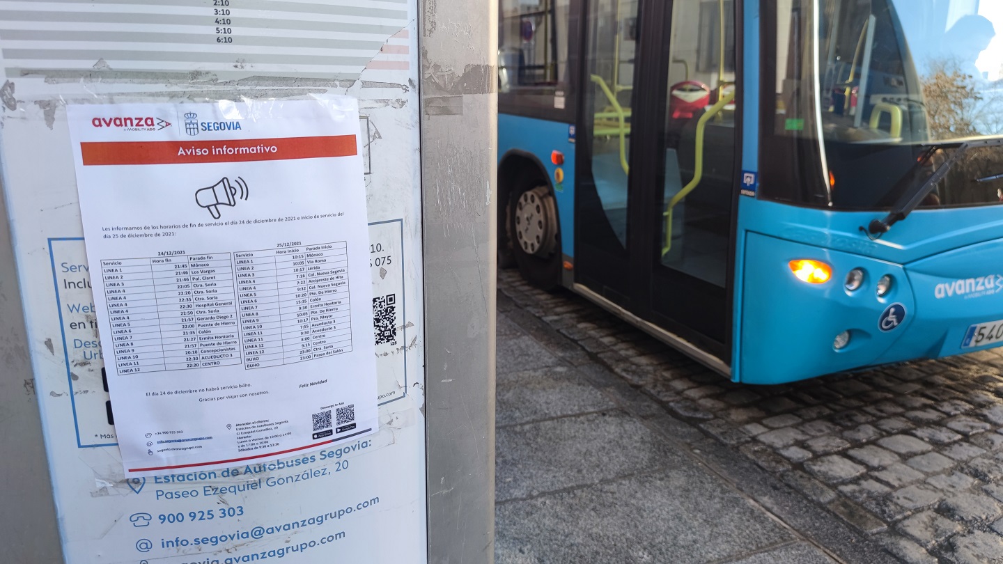 HORARIO AUTOBUSES NAVIDAD