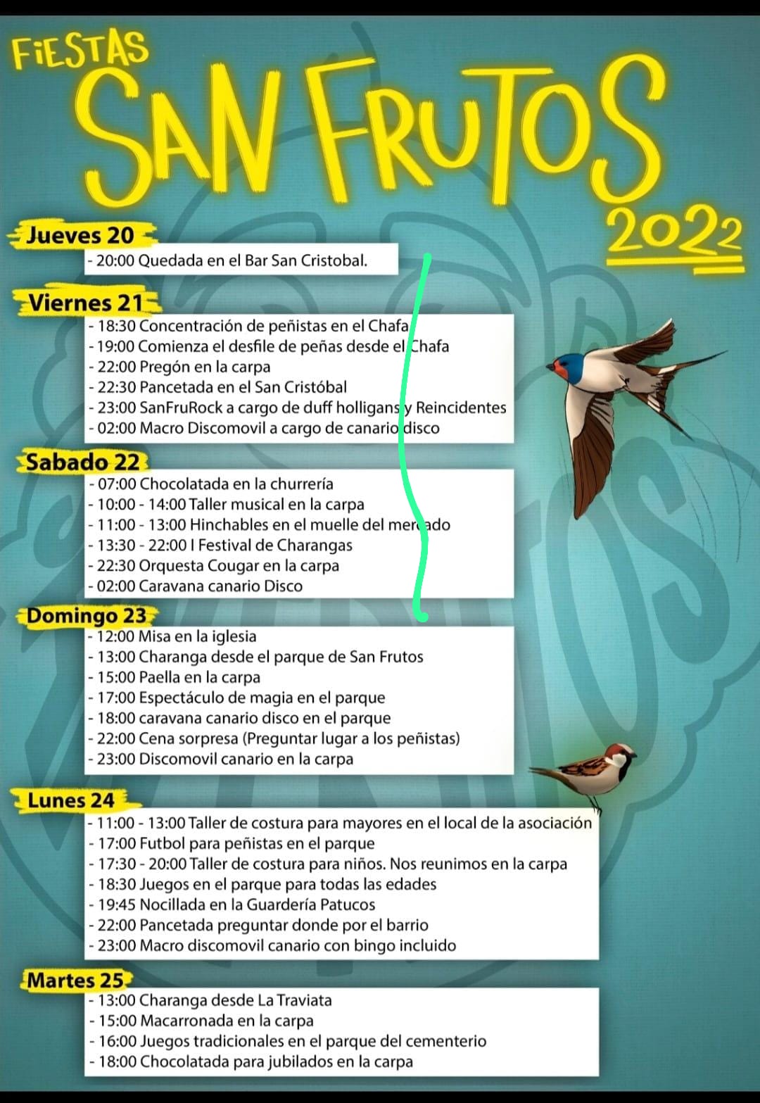 Programa Fiestas de San Frutos y SanFrutRock'22