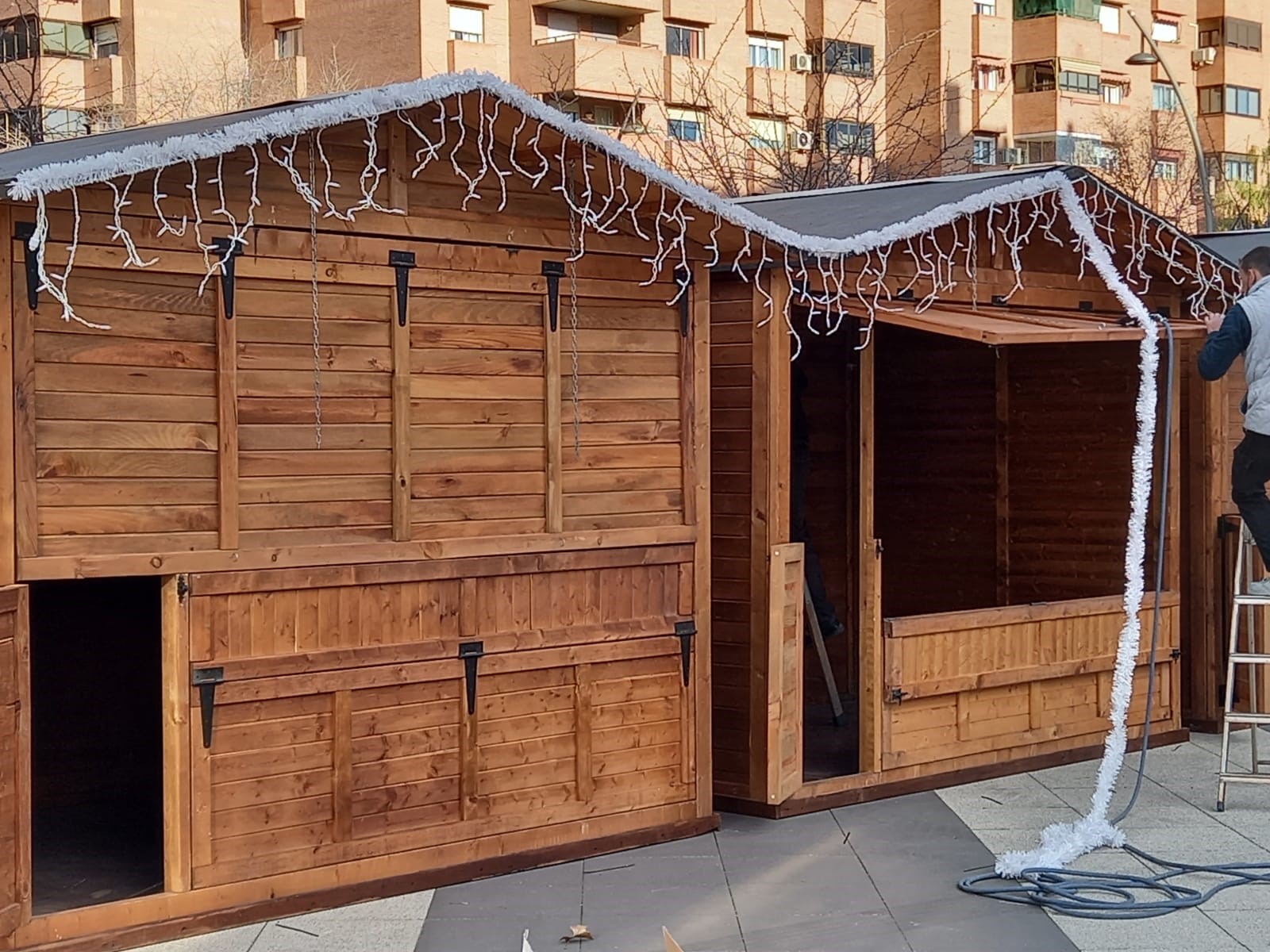 Modelo caseta mercado navideño