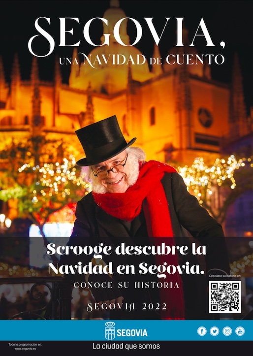 Cartel Vertical Segovia Una Navidad de Cuento 