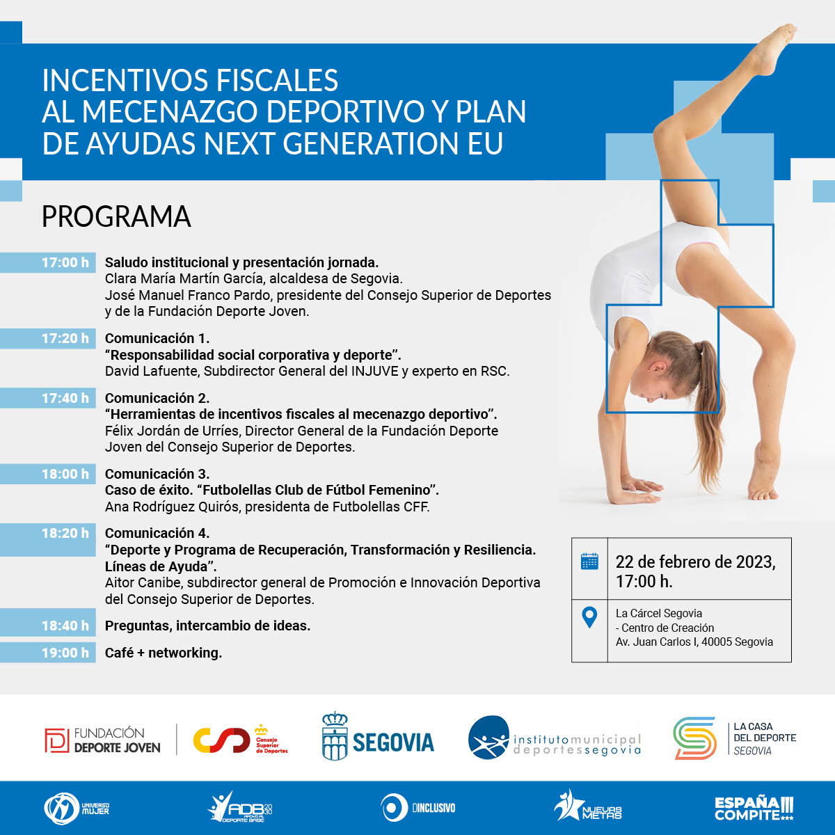 Programa Jornada Ayuntamiento y CSD en Segovia