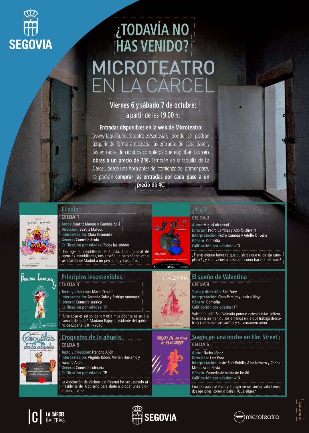 Cartel Microteatro en la cárcel Otoño
