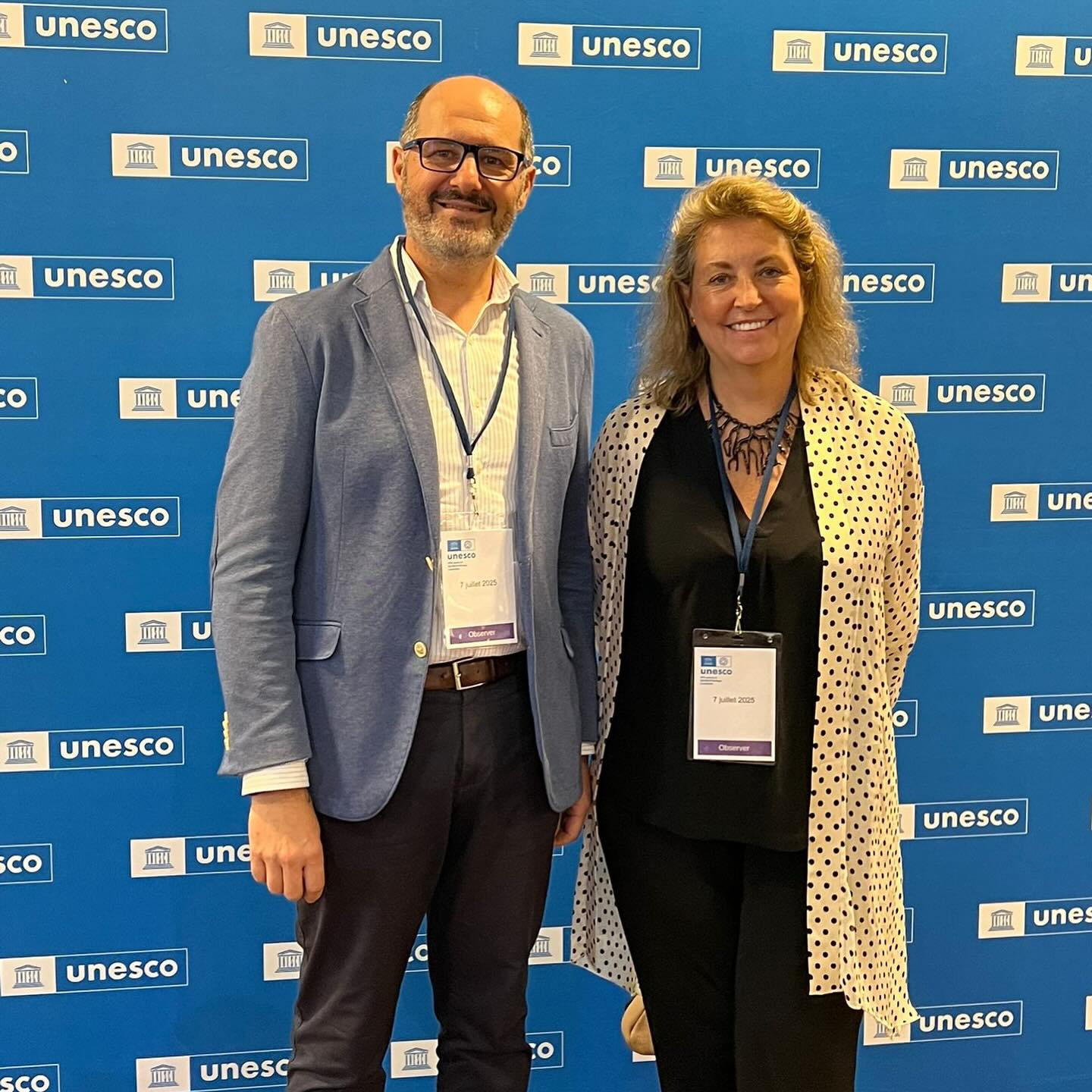 May Escobar y José Manuel Velasco Unesco Paris