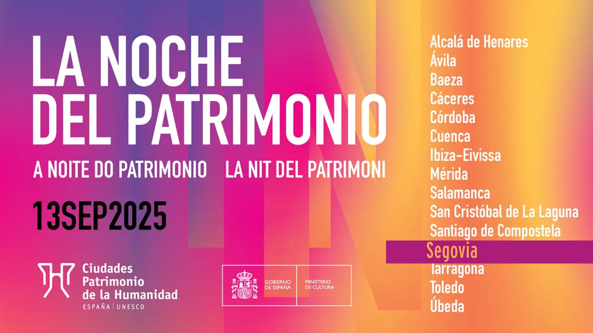 Noche del patrimonio 2025