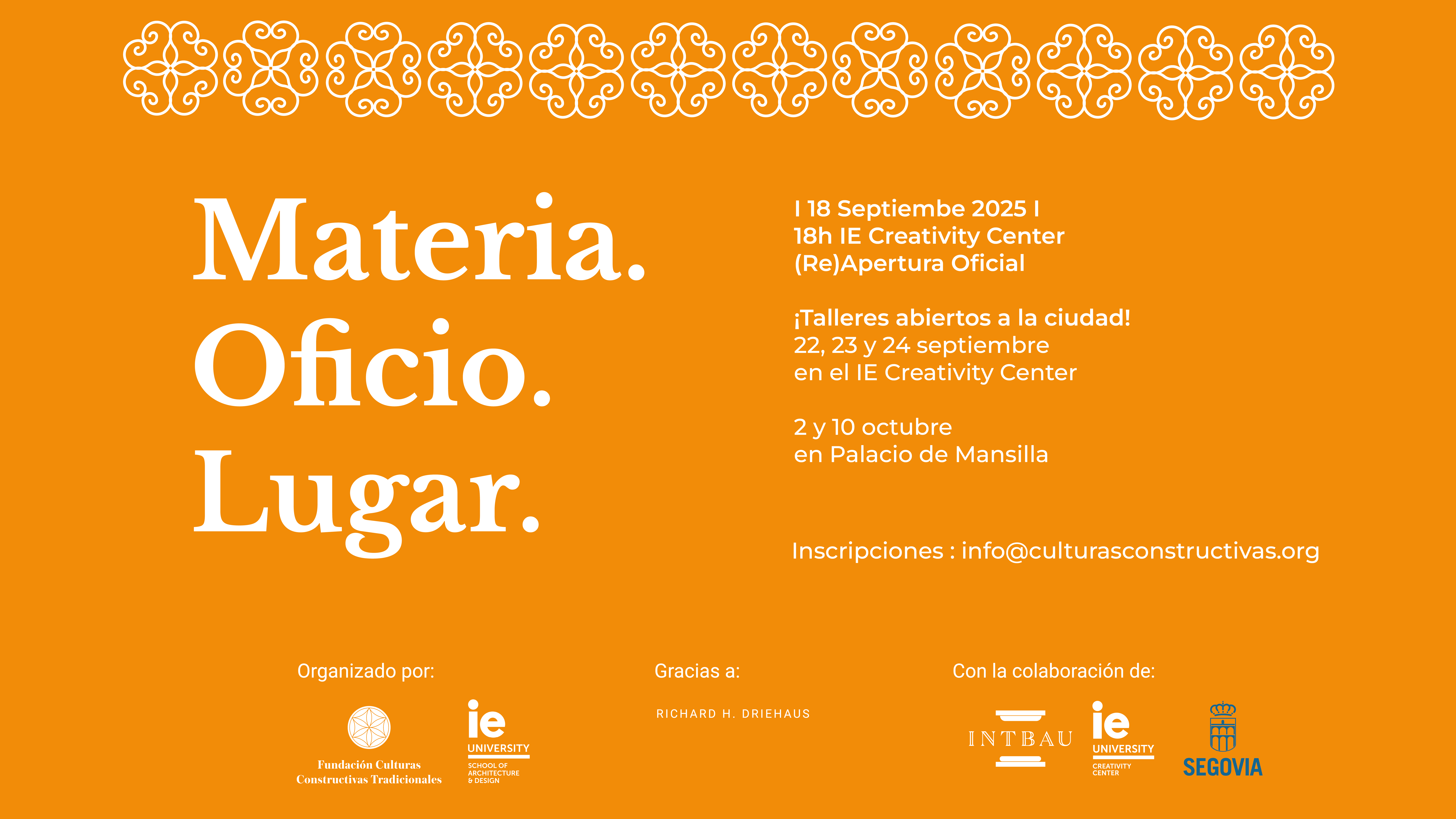Cartel Materia Oficio Lugar