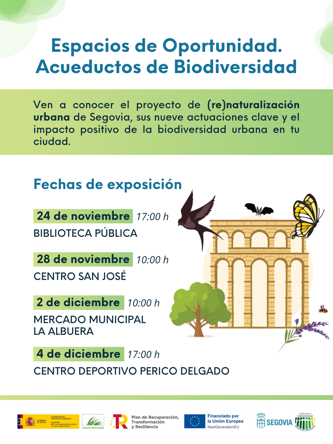 Horarios de La exposición itinerante acerca a la ciudadanía la nueva visión de naturaleza y ciudad