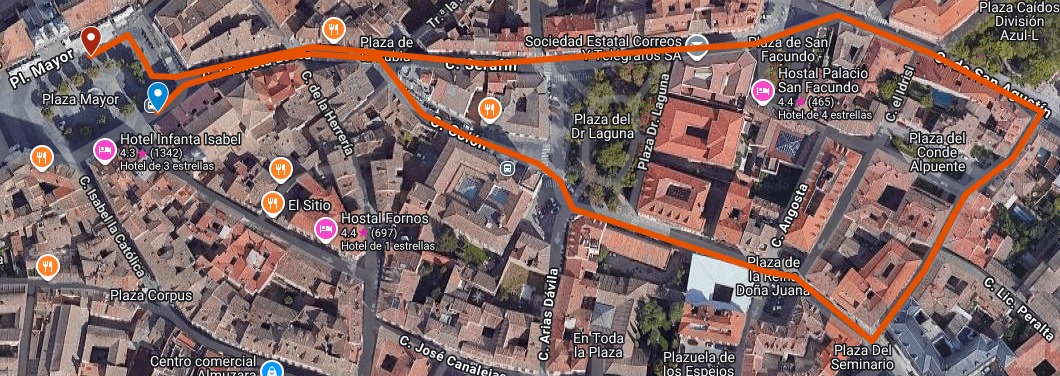 Mapa San Silvestre Absoluta Sub 10 Sub 12 y Sub 16