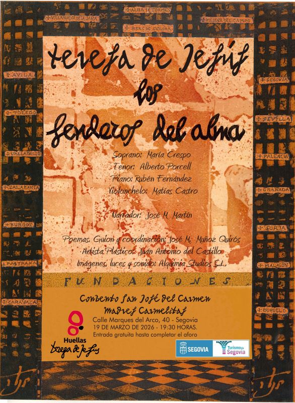 Cartel del recital poético-musical del convento de San José por su 452 aniversario