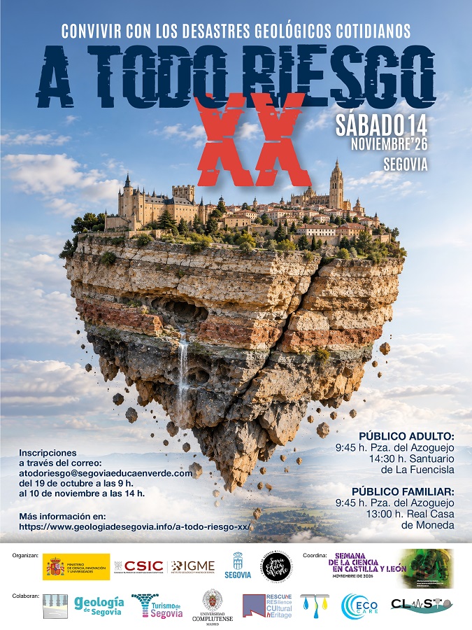 Cartel actividad científico divulgativa "A todo riesgo" 
