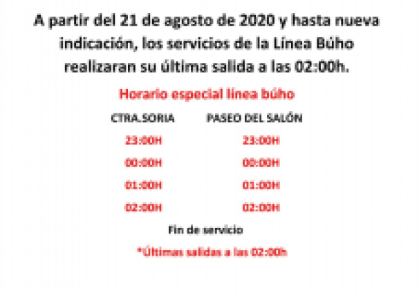 2020-08-21 Nuevo horario Buho