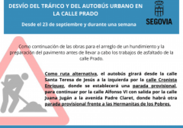 Desvío tráfico calle Prado