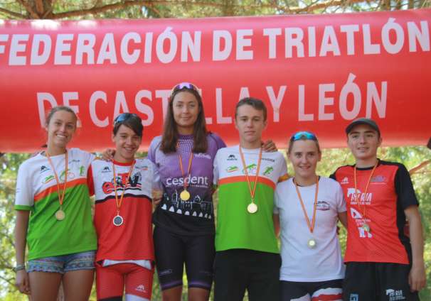 Podio Triatlón Lacerta 16 agosto 2022