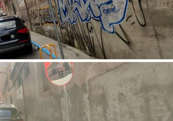 Limpieza pintadas en paredes 2