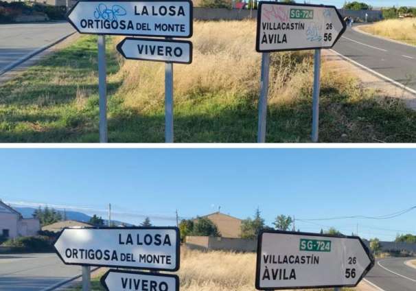 Limpieza pintadas en señales