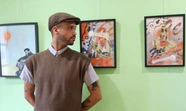 Exposición collages Casa Joven. Ricardo Vírseda