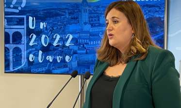 Clara Martín en la rueda de prensa del Balance municipal 2022