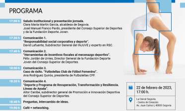 Programa Jornada Ayuntamiento y CSD en Segovia