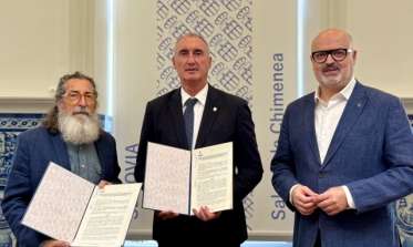 Firma del convenio entre el Ayuntamiento y la Real Academia de Historia y Arte de San Quirce