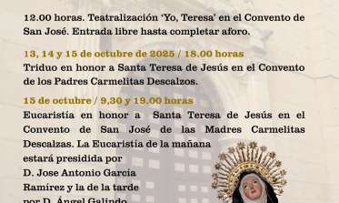Cartel de las Jornadas Santa Teresa 2025