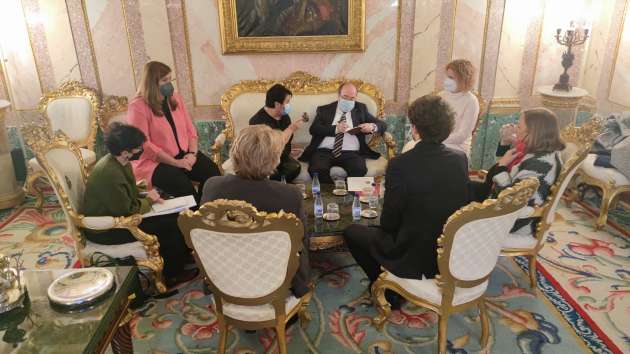  Reunión de Trabajo con ministro de Cultura Sala Blanca del Ayuntamiento