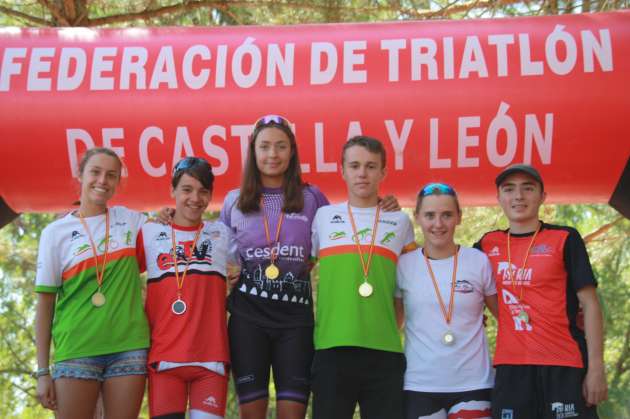 Podio Triatlón Lacerta 16 agosto 2022