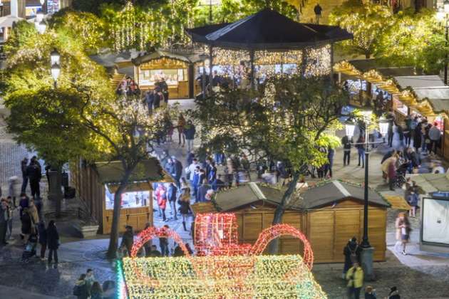 Plaza en navidad
