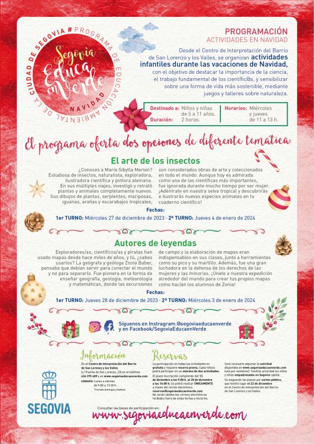 Segovia Educa en Verde Cartel Navidad23
