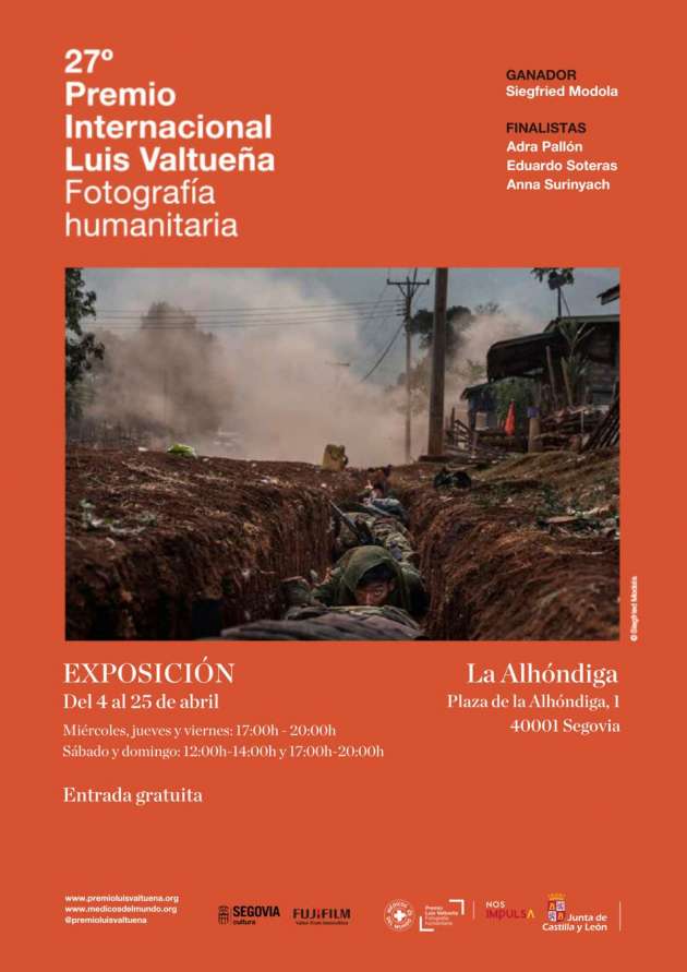 Cartel de la exposición de Fotografía humanitaria, Luis Valtueña
