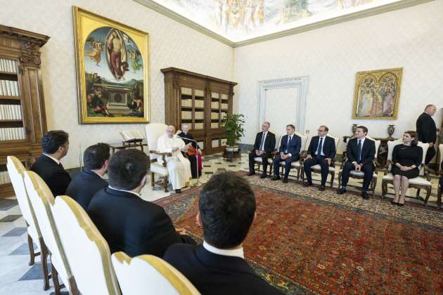 El Papa Francisco recibe a las Ciudades Patrimonio de los alcaldes de las ciudades Humanidad 