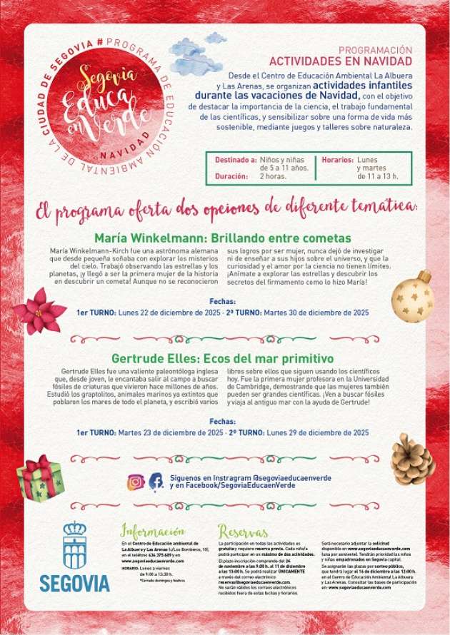 Segovia Educa en Verde ofrece talleres navideños 