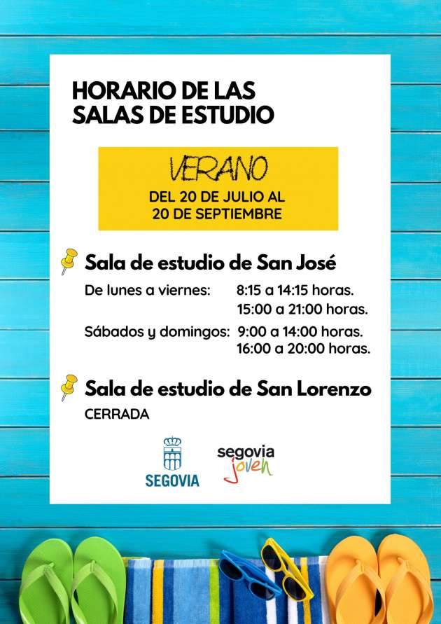 Horarios sala de estudio San José