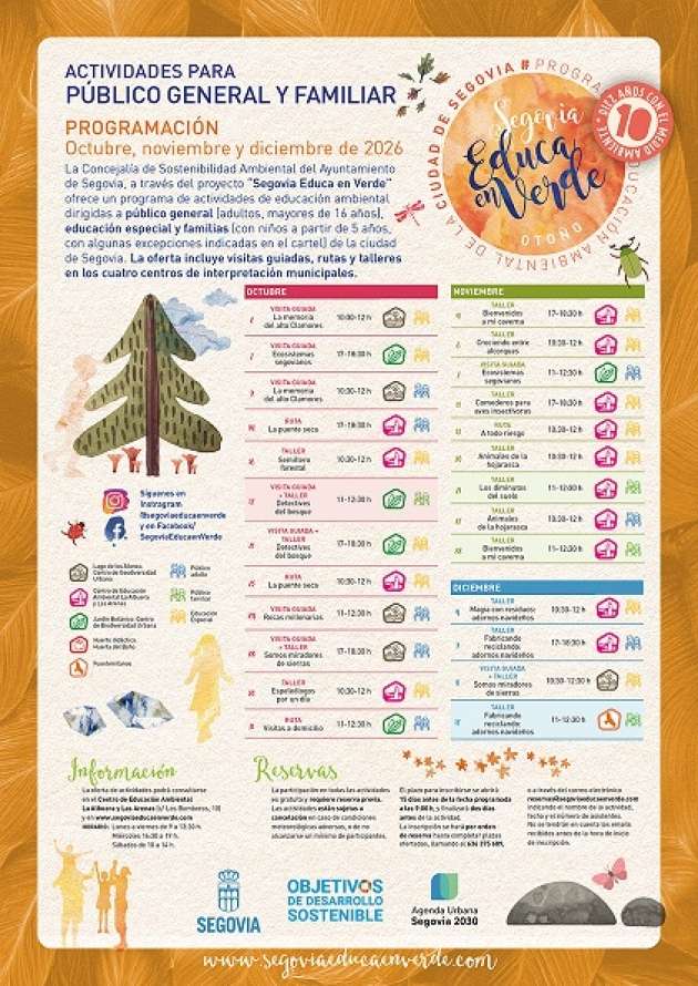 Calendario Segovia Educa en Verde otoño